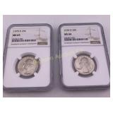 1970-D Washington Quarters NGC MS 65 & MS 66