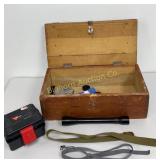 VTG Wooden Box w/ Contents: Baush & Lomb