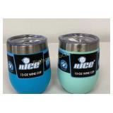 New Nice 12 Ounce Wine Cups 2 PC Lot