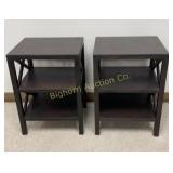 Wooden End Tables 2 PC Lot
