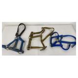 Nylon Horse Halters 3 PC Lot