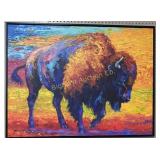 Abstract Bison Framed Canvas Art Print by Marion