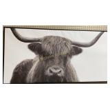 Highland Cow Framed Canvas Art Print