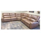 Parker House 6 Pc Leather Power Recliner Sectional
