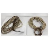 Leather Hobbles w/ Long Cotton Ropes 2 PC Lot