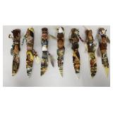 Decorative Native American Style Knives 7 Pc Lot