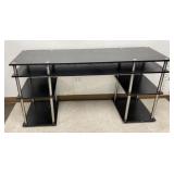 Writing Desk Black w/ Brushed Nickel