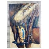 Cowboy Canvas Art by Cathy Pegues