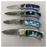 Wolf Collector Pocket Knives 4" Closed 4 Pc Lot
