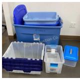 Storage Tote Assortment Some w/ Lids