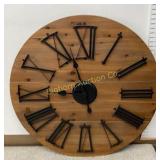 Wooden 36" Wall w. Black Metal Numbers