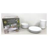 Over & Back 11 Pc Porcelain Dinnerware 4 Each