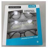 Foster Grant +1.75 Reading Glasses 3 Pack