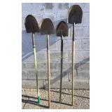 Shovels 4 Pc  Lot Various Sizes, Conditions