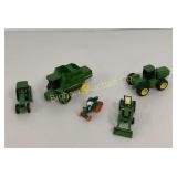 John Deere Die Cast Tractors & Combine 5 PC Lot