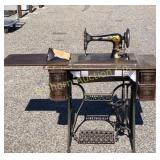 VTG Singer Treadle Sewing Machine w/ Cabinet