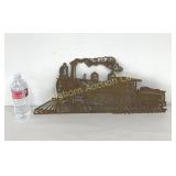 Metal Art Locomotive Wall Decor 22" x 9" Tall