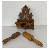 VTG Wooden Wall Letter Opener c. Late 1800