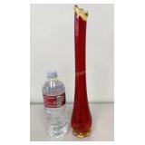 VTG Amberina Glass Swung Vase 14