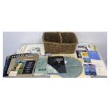 VTG Wicker Basket w/ Contents Art, 1960