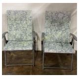 Outdoor Folding Patio Chairs 2 Pc Lot