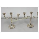 Silver Plate Candle Stick Holders 2 Pc Lot