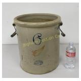 VTG #6 Red Wing Stoneware Crock w/Handles