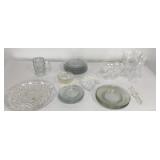 Glass Items: Candy Dish, Corky Filter, Plates,