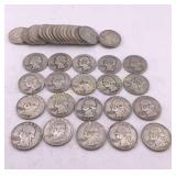 Washington Silver Quarters Roll, Various Dates