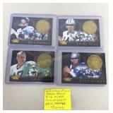 1996 Pinnacle Mint Football Cards w/ Medallion