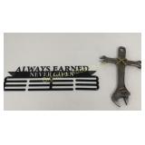 Wall Decor Wrenches, Metal Sign "Always Earned