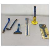 Pry Bars, Brick Sets, Star Drill, Chisels 6 PC Lot