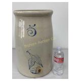 VTG #5 Red Wing Stoneware Crock w/ Cobalt Blue