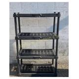 4 Tier Plastic Shelf Unit 36" x 17" x 55" Tall