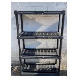 4 Tier Plastic Shelf Unit 36" x 17" x 55" Tall
