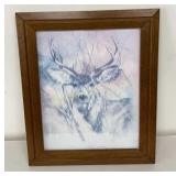 VTG Framed K. Maroon Silent Buck Deer