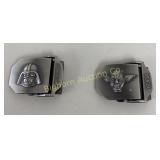 Star Wars Belt Buckles: Yoda, Darth Vader 2 Pc Lot