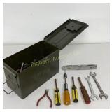Ammo Box w/ Tools, Torpedo Level, Screwdrivers