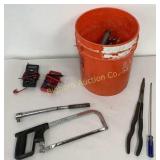Bucket of Hand Tools: Cen-Tech & GB Multi Tester