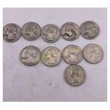 Washington Silver Quarters 1940