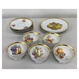 VTG Bavarian Tea Cups, Saucers & 7ï¿½" Plates
