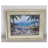 Framed Sung Kim "Coastal View" Wall Art