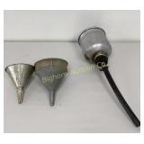 Galvanized and Aluminum Funnels 3 Pc Lot