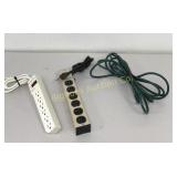 Power Strips, 15 Ft 16/3 Extension Cord 3 Pc Lot