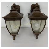 Outdoor Wall Lights Bronze Finish 2 PC Lot