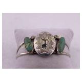 Native Bracelet Sterling Silver, Signed