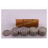 Roll of Washington Silver Quarters Various Dates