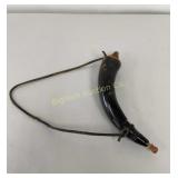 VTG Powder Horn w/ Leather Strap
