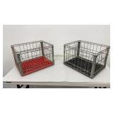 Metal Milk Crates 1972-1973 2 Pc Lot