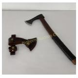 Viking Axe Hatchet w/ Leather Sheath & 20" Handle